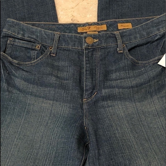 NWT Seven 7 Premium Denim Flare Jeans Size 12 - Picture 11 of 16
